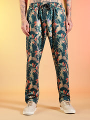 Go Devil Men’s Abstract Leaf Print Hooded Co-Ord Set