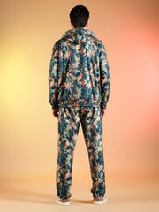Go Devil Men’s Abstract Leaf Print Hooded Co-Ord Set