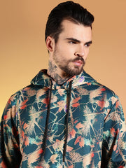 Go Devil Men’s Abstract Leaf Print Hooded Co-Ord Set