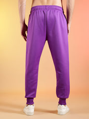 Go Devil Printed Purple Hooded Co-Ord Set for Men