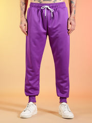 Go Devil Printed Purple Hooded Co-Ord Set for Men