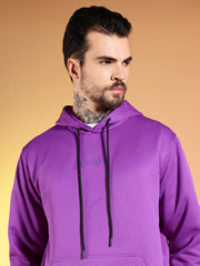 Go Devil Printed Purple Hooded Co-Ord Set for Men