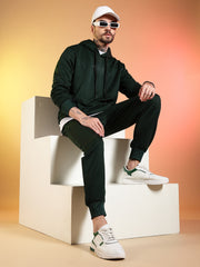 Go Devil Printed Solid Hooded Co-Ord Set for Men