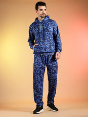 Go Devil Men’s Blue Camouflage Hooded Co-Ord Set