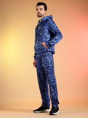 Go Devil Men’s Blue Camouflage Hooded Co-Ord Set