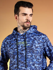 Go Devil Men’s Blue Camouflage Hooded Co-Ord Set