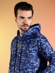 Go Devil Men’s Blue Camouflage Hooded Co-Ord Set
