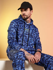 Go Devil Men’s Blue Camouflage Hooded Co-Ord Set