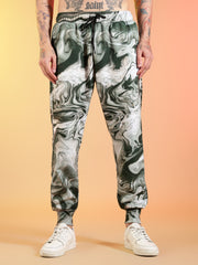 Go Devil Marble Print Hooded Co-Ord Set for Men
