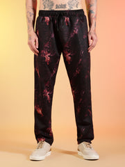 Go Devil Dark Abstract Print Hooded Co-Ord Set for Men