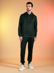 Go Devil Printed Solid Hooded Co-Ord Set for Men