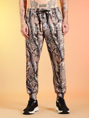 Go Devil Forest Print Hooded Co-Ord Set for Men
