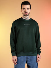 Go Devil Printed Dark Green Sweatshirt for Men