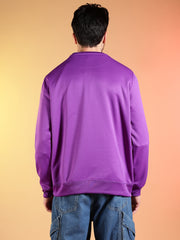 Go Devil Printed Purple Sweatshirt for Men