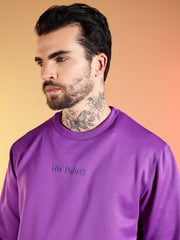 Go Devil Printed Purple Sweatshirt for Men