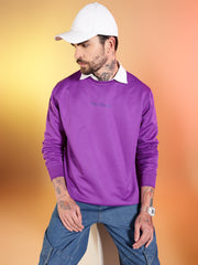 Go Devil Printed Purple Sweatshirt for Men
