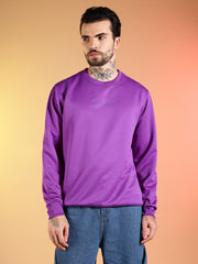 Go Devil Printed Purple Sweatshirt for Men