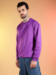 Go Devil Printed Purple Sweatshirt for Men