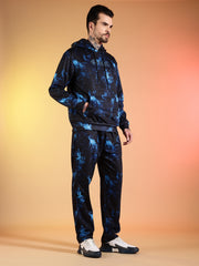 Go Devil Abstract Print Hooded Co-Ord Set for Men