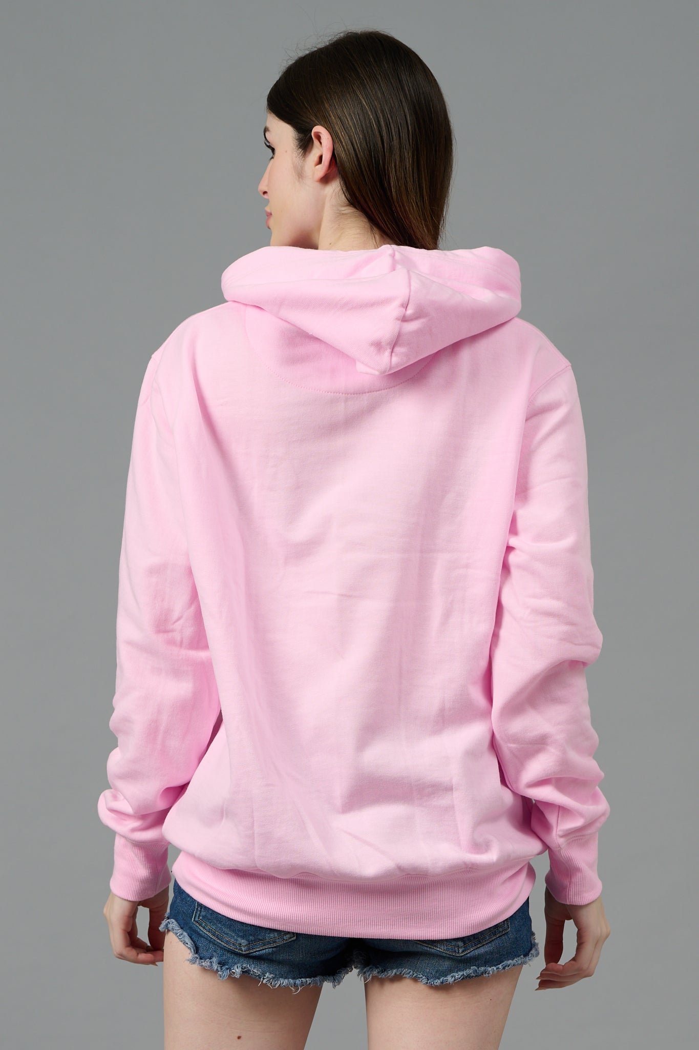 Designer Go Devil Printed Pink Hoodie for Women - Main Image