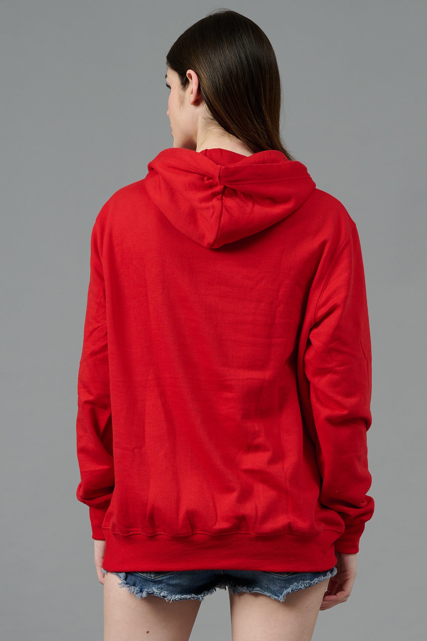 Go Devil Dice Printed Red Hoodie for Women