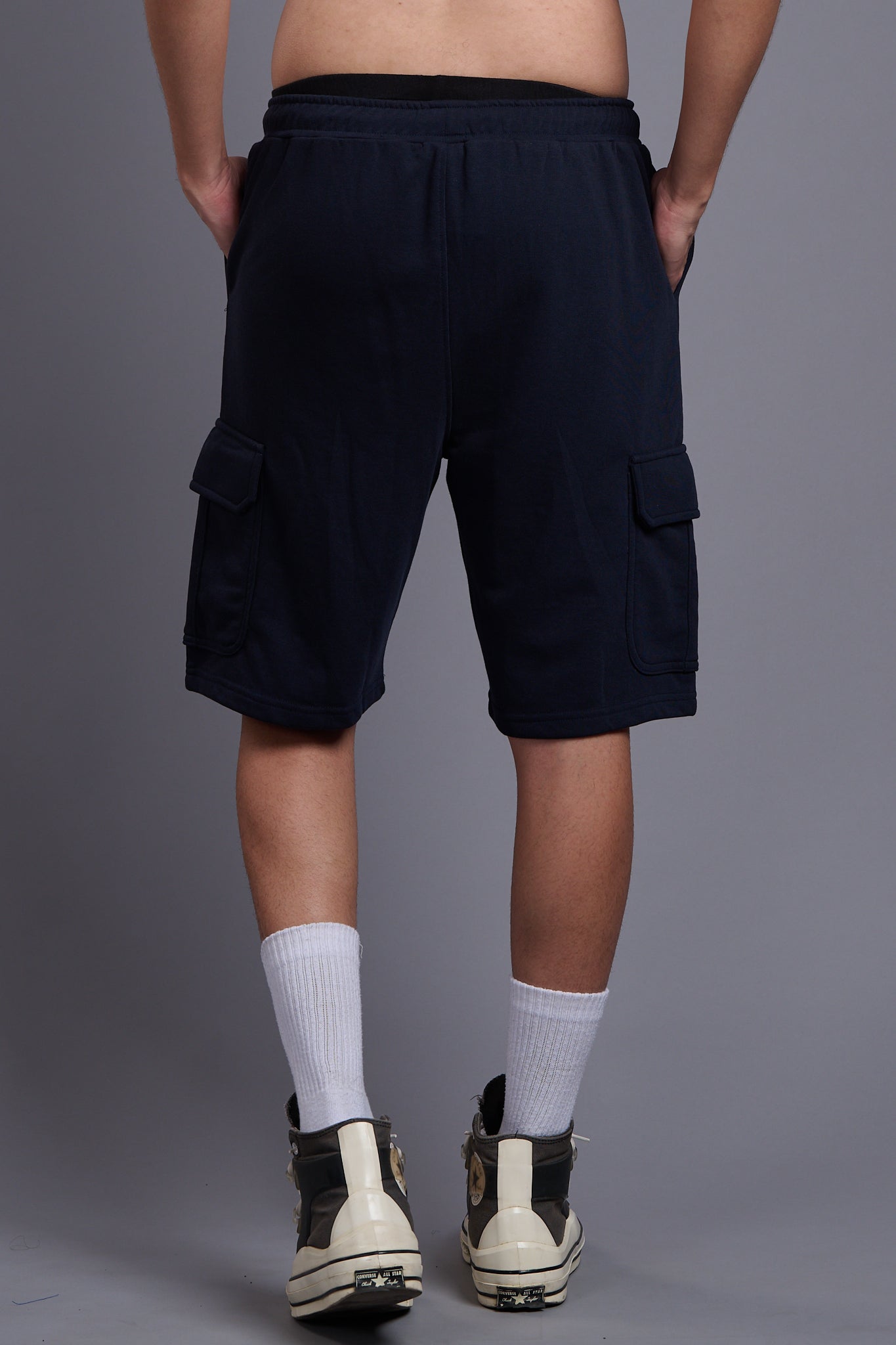 Black Cargo Shorts for Men