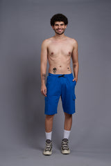 Royal Blue Cargo Shorts for Men