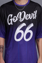 Go Devil 66 (In White) Printed Purple and Black Co-Ords for Men