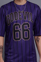 Go Devil 66 (In Black) Printed Purple Co-Ords for Men