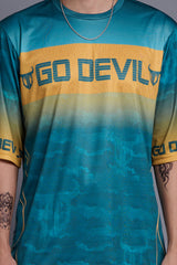 Go Devil Printed Blue and Yellow Co-Ords for Men