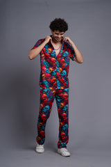 Colourful Skull Printed Shirts With Pant Co-Ord Set For Men