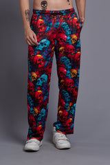 Colourful Skull Printed Joggers for Men