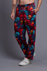 Colourful Skull Printed Joggers for Men