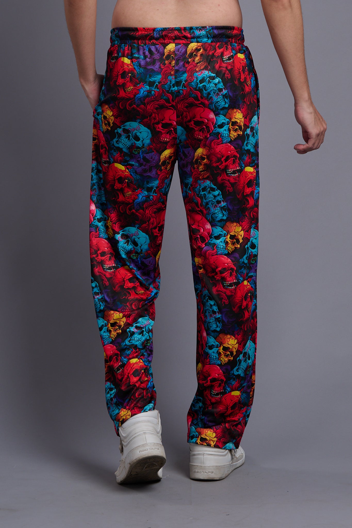 Colourful Skull Printed Joggers for Men