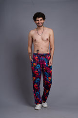 Colourful Skull Printed Joggers for Men