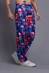 Colourful Skull Printed Joggers for Men