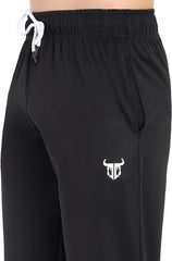 Pack of 2 Men Black & Ivory Color Track Pants