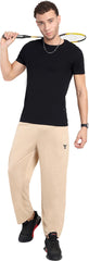 Pack of 2 Men Black & Ivory Color Track Pants