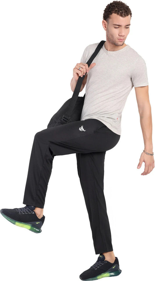 Pack of 2 Men Black & Ivory Color Track Pants