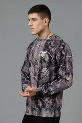 Camo Jungle Allover Print Grey Sweatshirt for Men