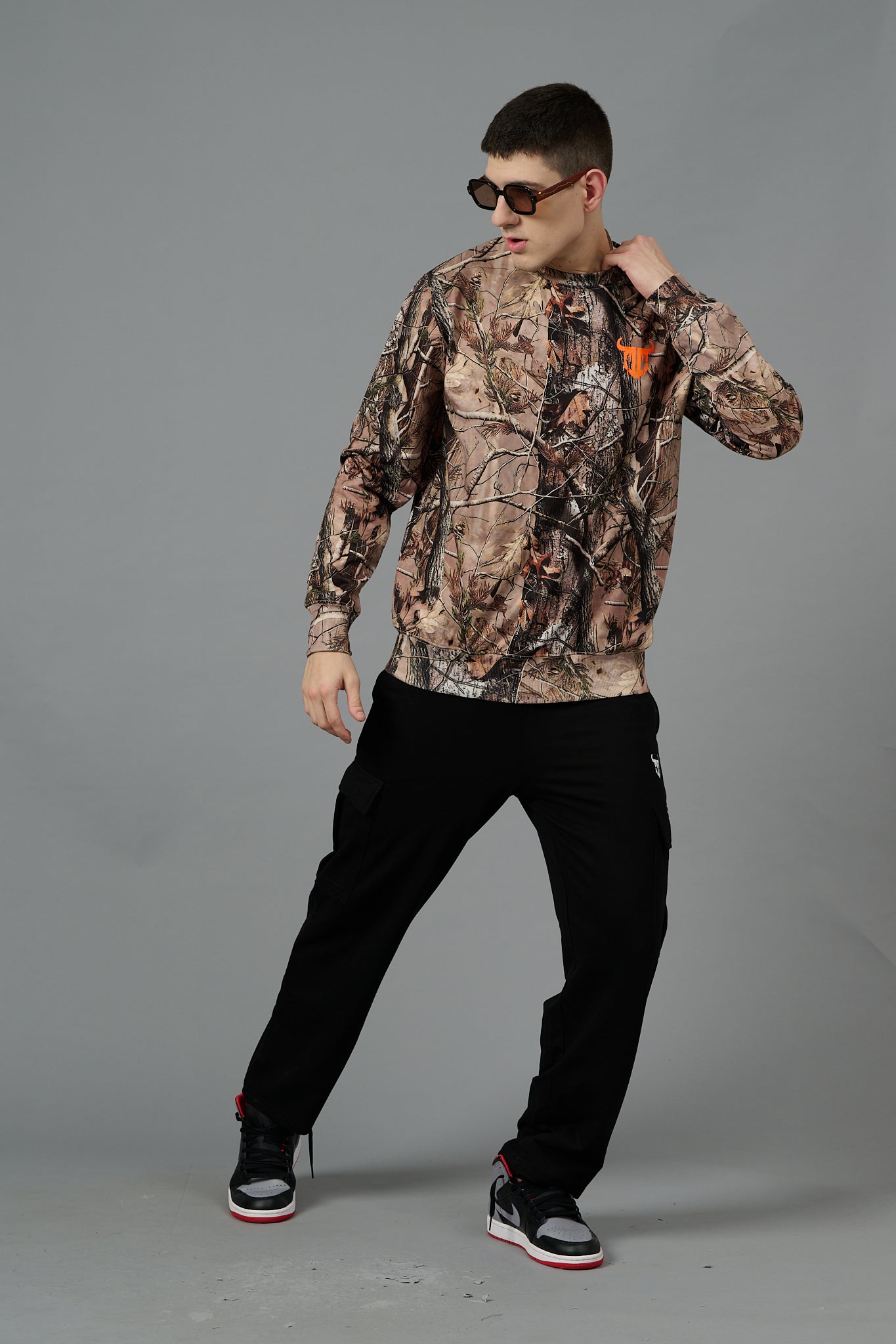 Camo Jungle Allover Print Sweatshirt for Men