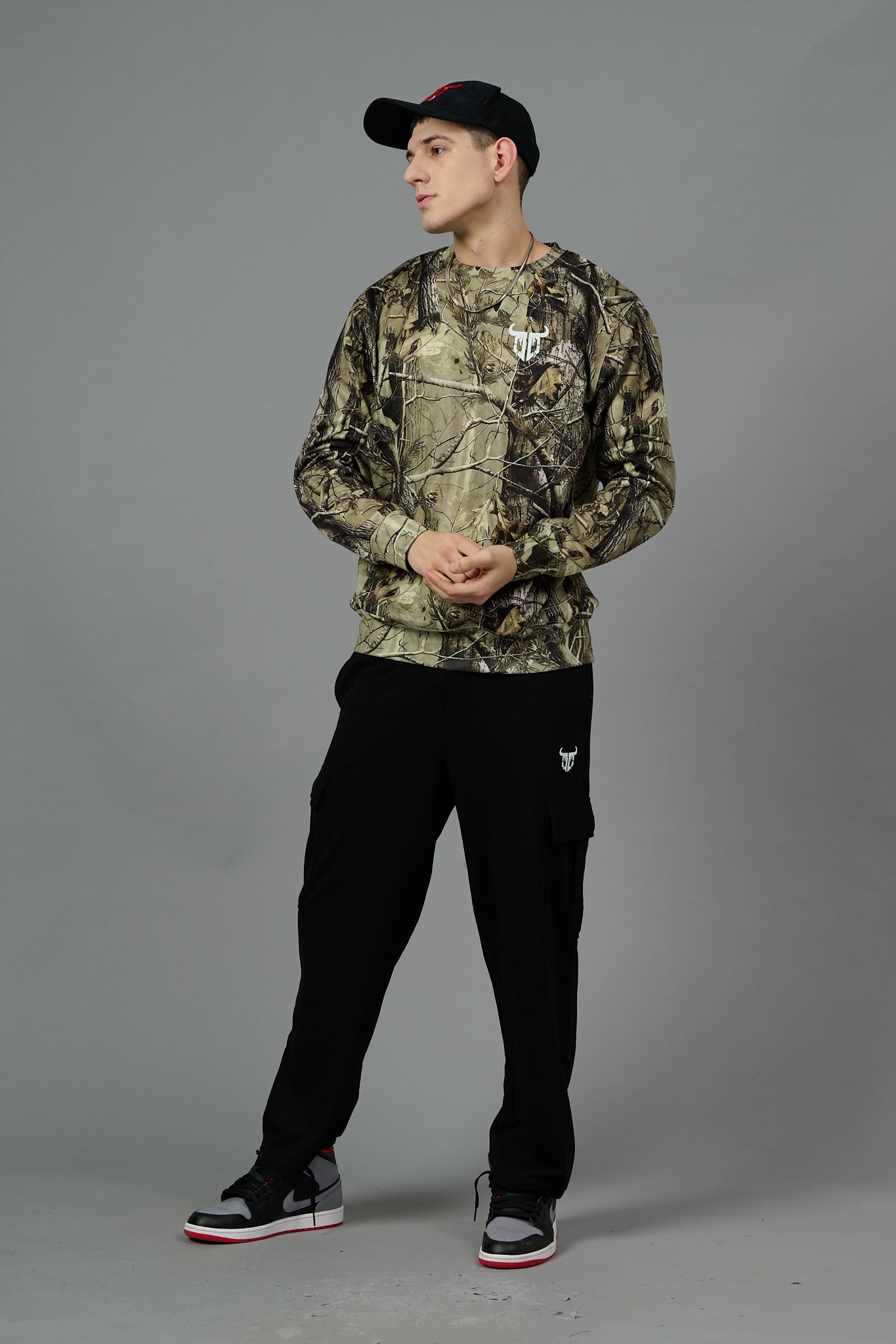 Camo Jungle Allover Print Green Sweatshirt for Men