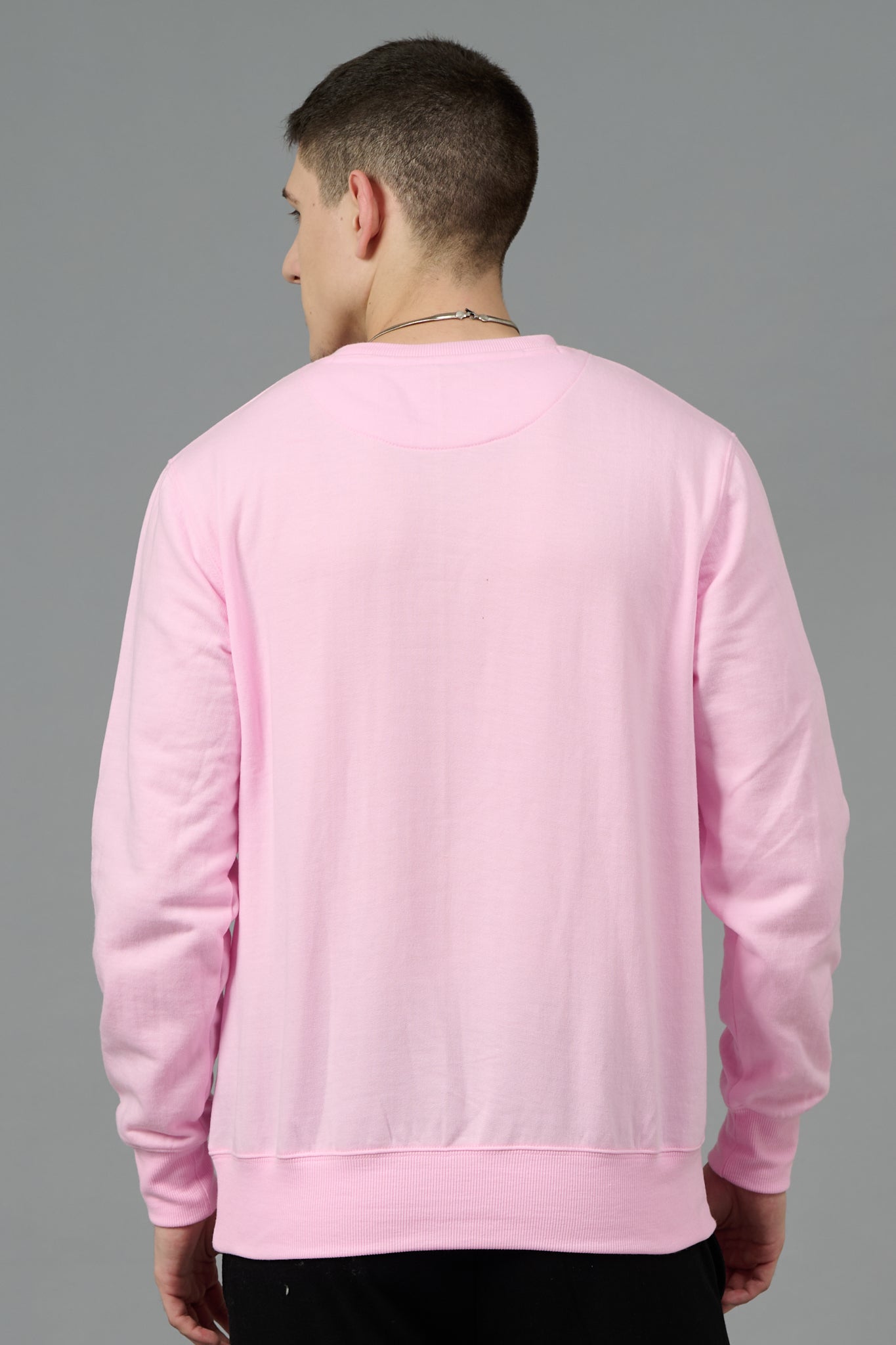 Designer Go Devil Printed Pink Sweatshirt for Men