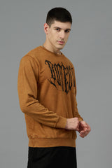 Designer Go Devil Printed Pink Sweatshirt for Men