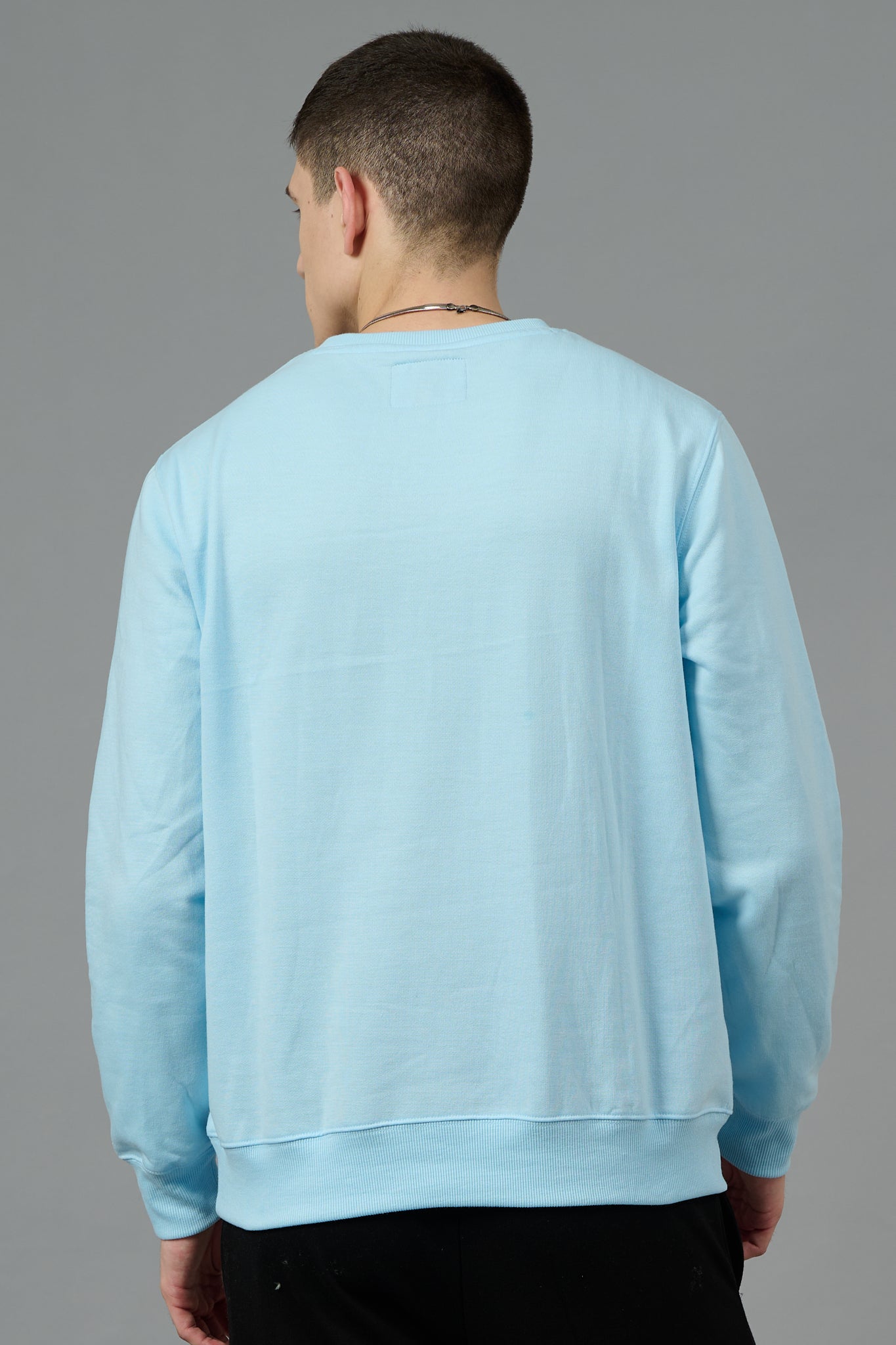 Go Devil Dice Printed Sky Blue Sweatshirt for Men