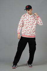 Go Devil All Over Print White  Sweatshirt for Men