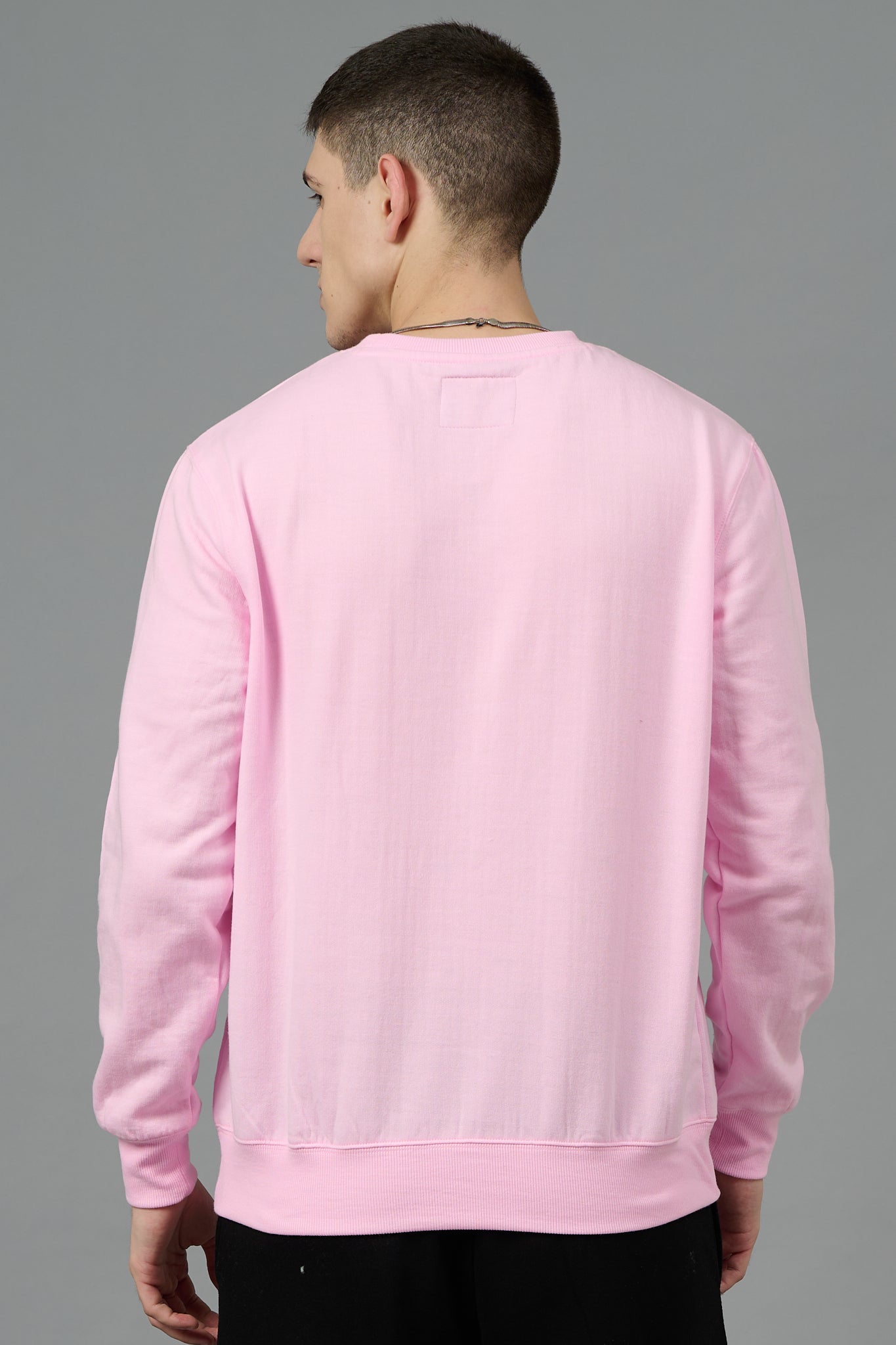 Go Devil Logo Printed Pink Sweatshirt for Men