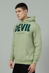 Go Devil Since 2020 Printed Green Hoodie for Men