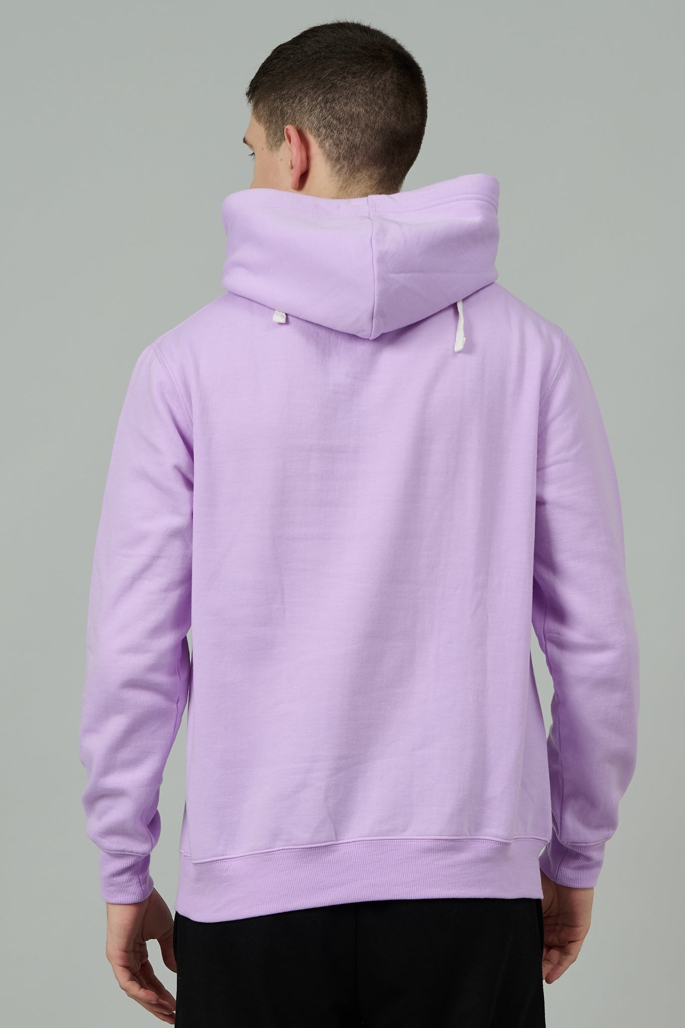 Go Devil with Flower Printed Purple Hoodie for Men