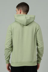 Go Devil Logo Printed Green Hoodie for Men